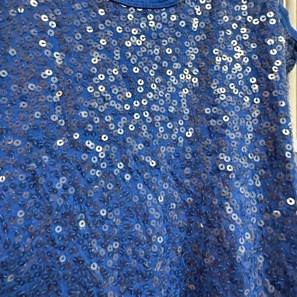 Express | Royal Blue Sequin Embellishment Top Size XS - Picture 4 of 7